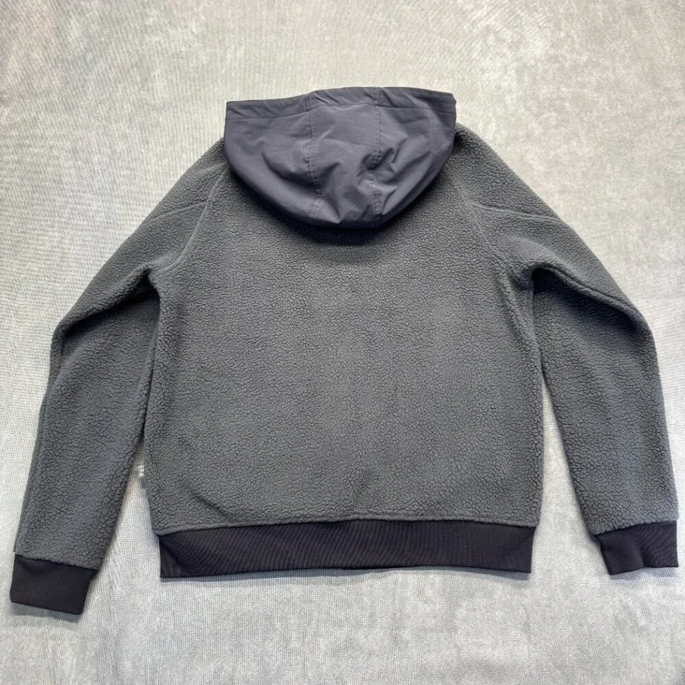 Howler Brothers Sherpa Fleece Zip Hoodie Gray Men’s Medium Hooded Outdoor Jacket - Picture 3 of 11